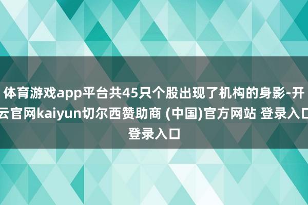 体育游戏app平台共45只个股出现了机构的身影-开云官网kaiyun切尔西赞助商 (中国)官方网站 登录入口