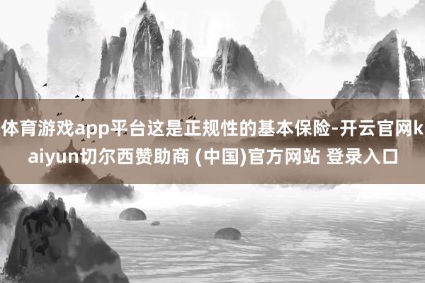 体育游戏app平台这是正规性的基本保险-开云官网kaiyun切尔西赞助商 (中国)官方网站 登录入口