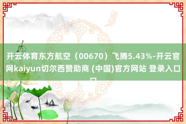 开云体育东方航空（00670）飞腾5.43%-开云官网kaiyun切尔西赞助商 (中国)官方网站 登录入口